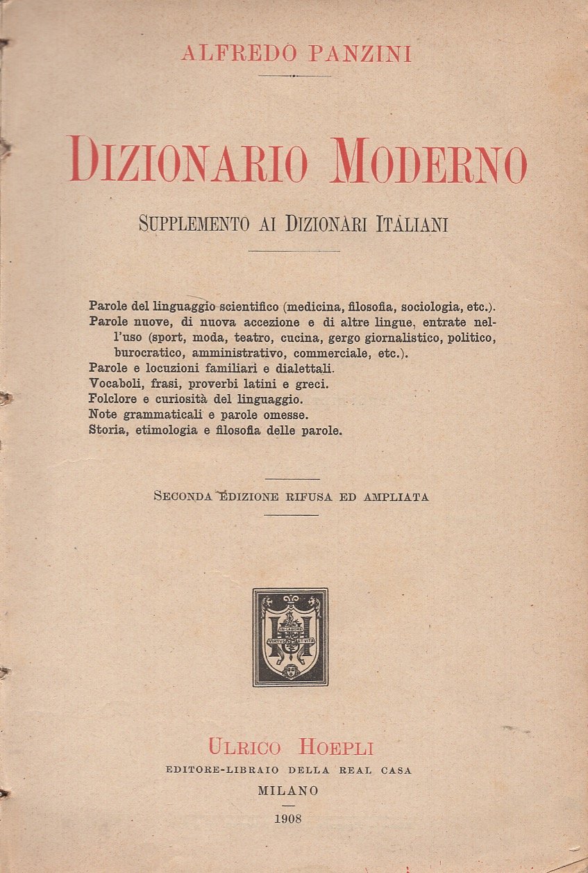 Dizionario moderno. Supplemento ai Dizionari italiani