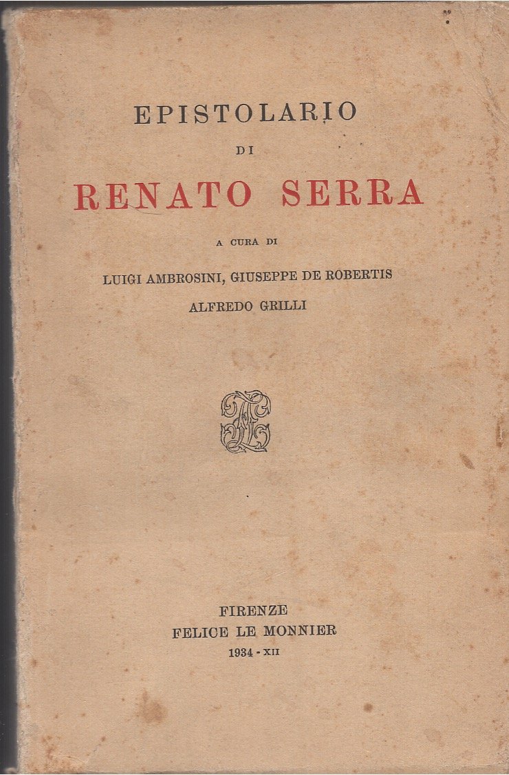 Epistolario di Renato Serra