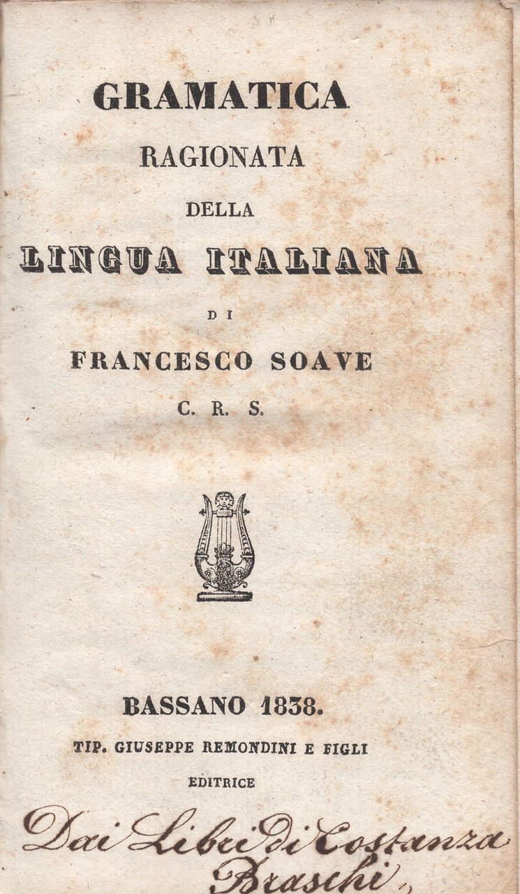 Grammatica ragionata delle lingua italiana