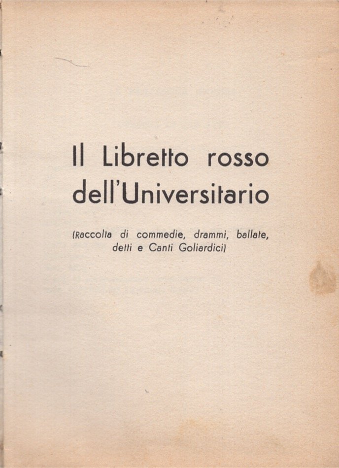 Il libretto rosso delluniversitario