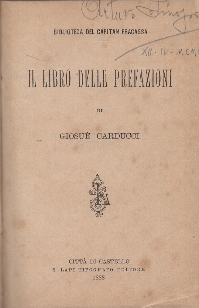 Il libro delle prefazioni