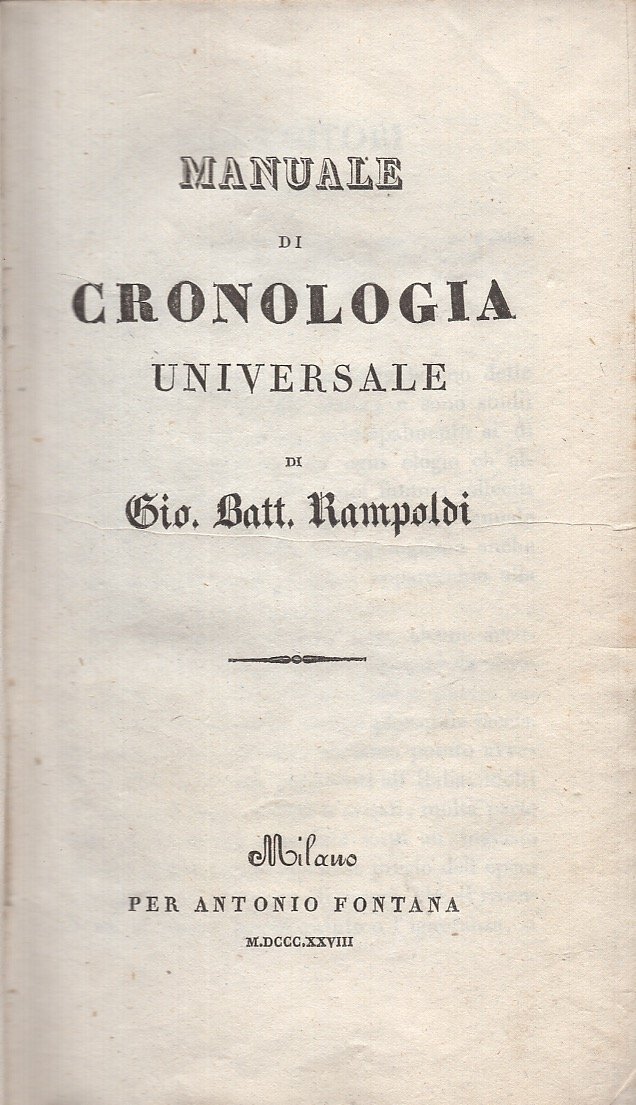 Manuale di cronologia universale