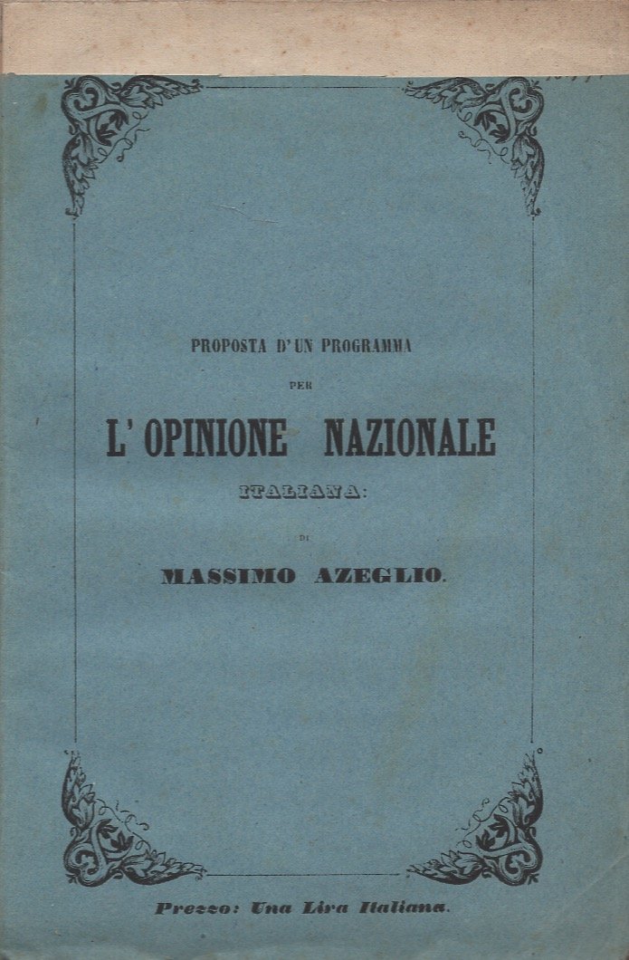 Proposta d'un programma per l'opinione nazionale italiana