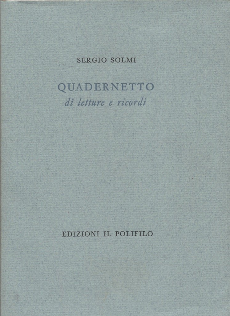 Quadernetto di letture e ricordi