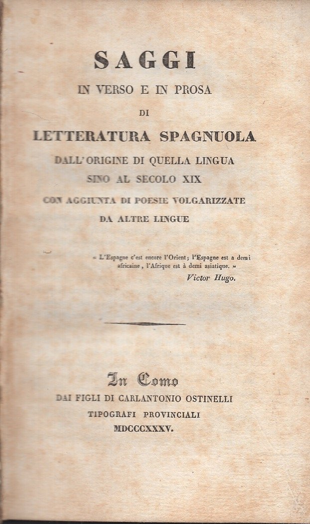 Saggi in verso e in prosa di letteratura spagnola dall'origine …
