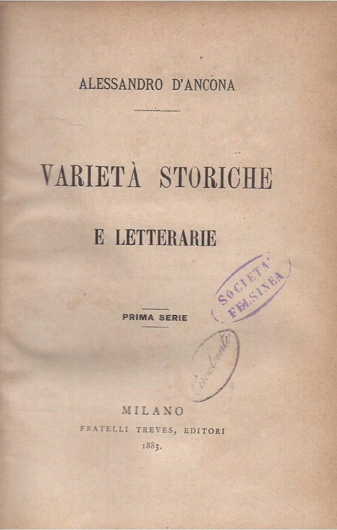 Varietà storiche e letterarie