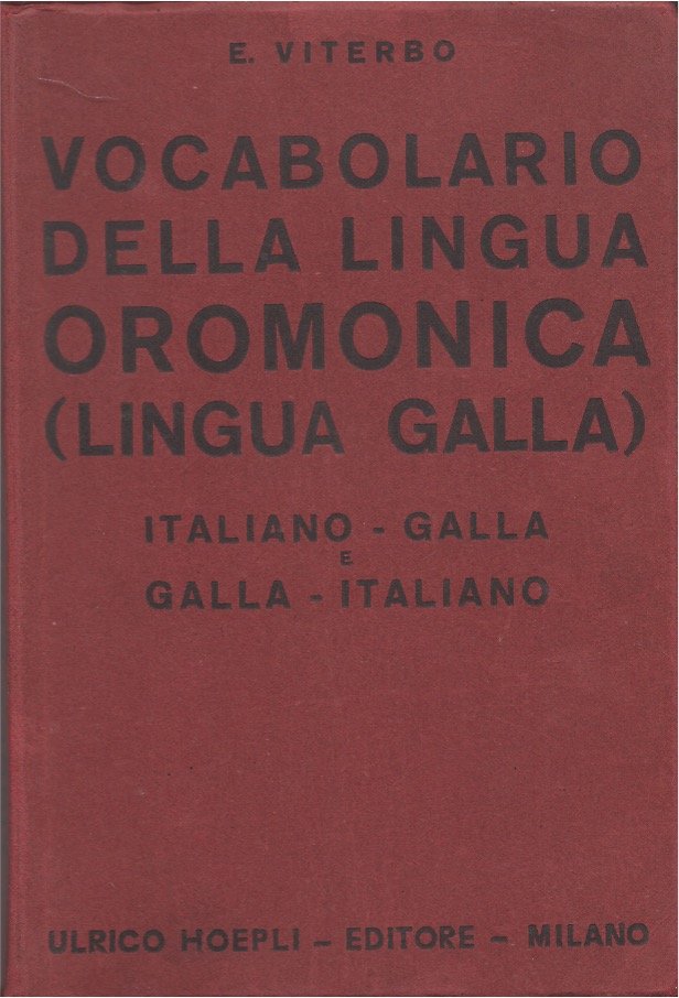 Vocabolario della lingua Orominica (Lingua Galla)