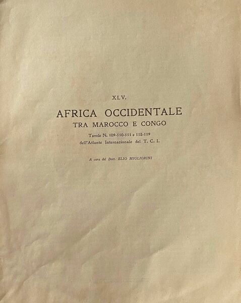 Africa occidentale tra Marocco e Congo (tavole n. 109-110-111 e …