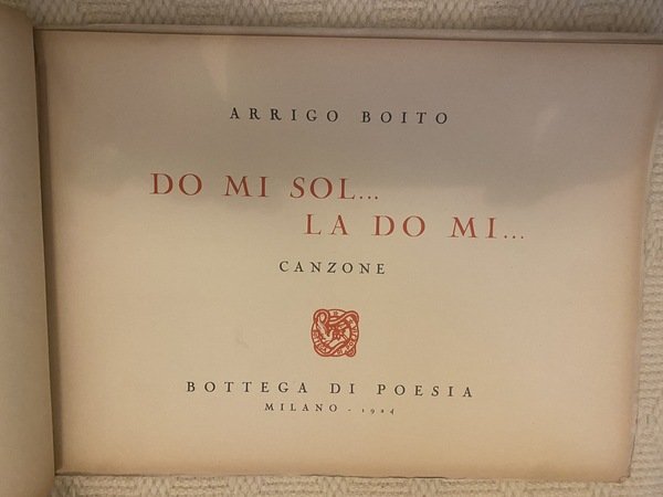 Do mi sol.la do mi. Canzone. Riproduzione in facsimile dell'autografo …