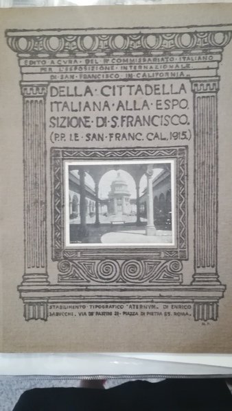 Della cittadella italiana alla esposizione di San Francisco