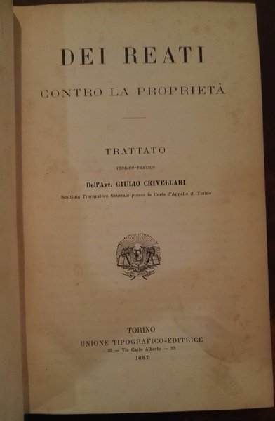 Dei reati contro la proprietà