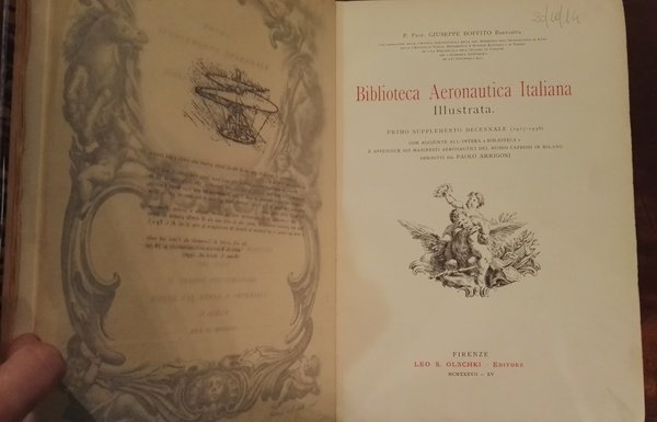 Biblioteca aeronautica italiana primo supplemento decennale