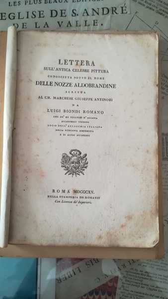 Lettera sull'antica celebre pittura conosciuti sotto il nome delle nozze …