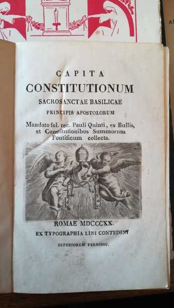 Capita constitutionum Sacrosanctae basilicae principis apostolorum mandato fel. rec. Pauli …