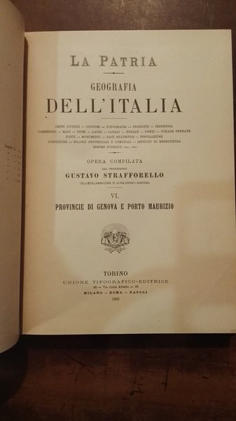LA PATRIA. GEOGRAFIA DELL'ITALIA. PROVINCIA DI ALESSANDRIA