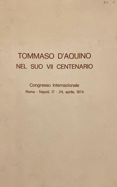 Tommaso D'Aquino nel suo VII Centenario. Congresso internazionale Roma - …