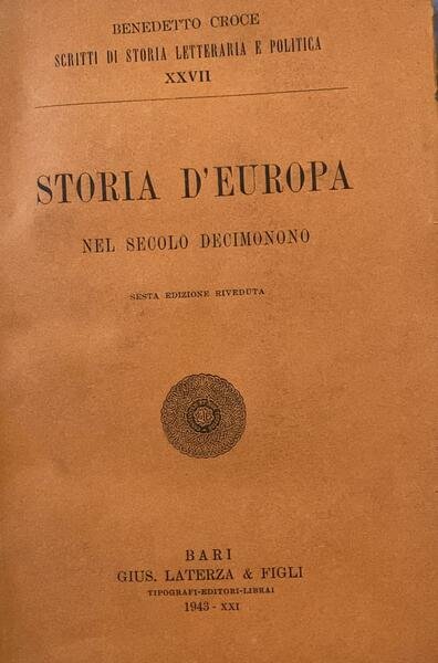 Storia d'Europa nel secolo decimonono