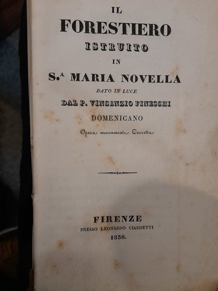 Il forestiere istruito in S. Maria Novella