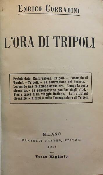 L'ora di Tripoli unito con: Malvezzi Aldobrandino, l'Italia e l'islam …