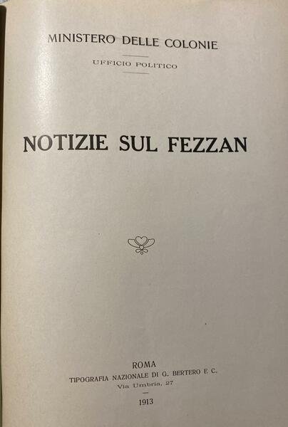 Notizie sul Fezzan