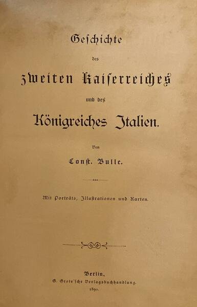 Geschichte des sweiten kaiserreiches und des konigreches italien