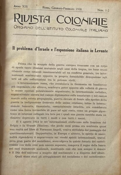 Rivista coloniale, anno XIII