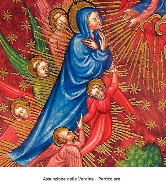 Assunzione della Vergine (quadro con pagina miniata)