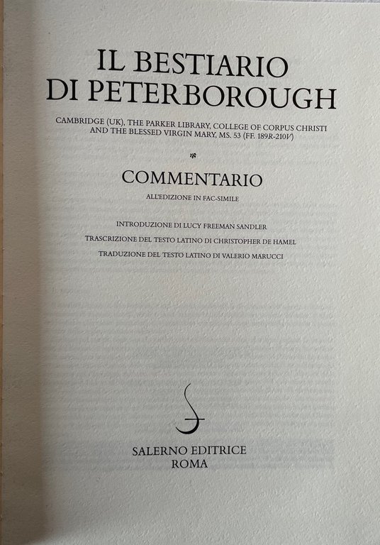 Bestiario di Peterborough (The Peterborough Bestiary)