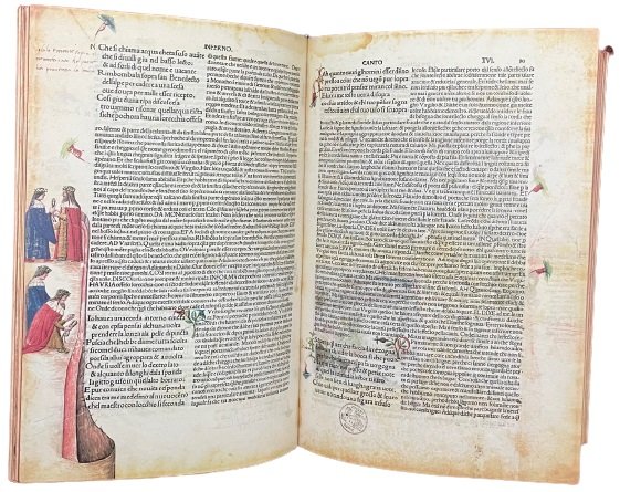 ‘Comedia’ di Dante con figure dipinte (Divina Commedia 1491 Illustrated …