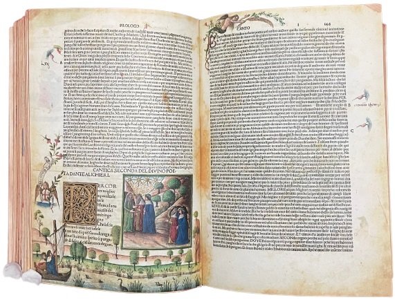 ‘Comedia’ di Dante con figure dipinte (Divina Commedia 1491 Illustrated …