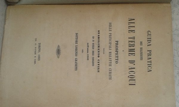 GUIDA PRATICA DEI BALNEANTI ALLE TERME D'ACQUI E PROSPETTO DELLE …