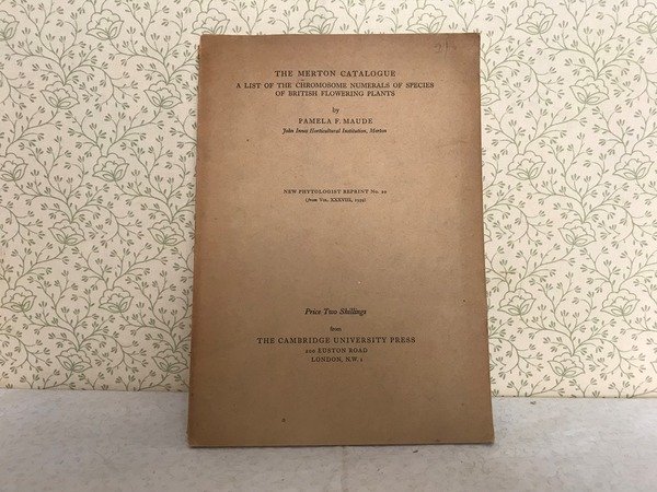 The Merton Catalogue. A LIST OF CHROMOSOME NUMERALS OF SPECIES …
