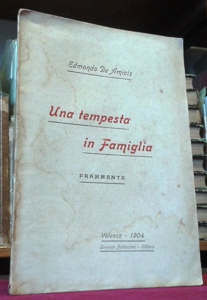 UNA TEMPESTA IN FAMIGLIA. Frammento.