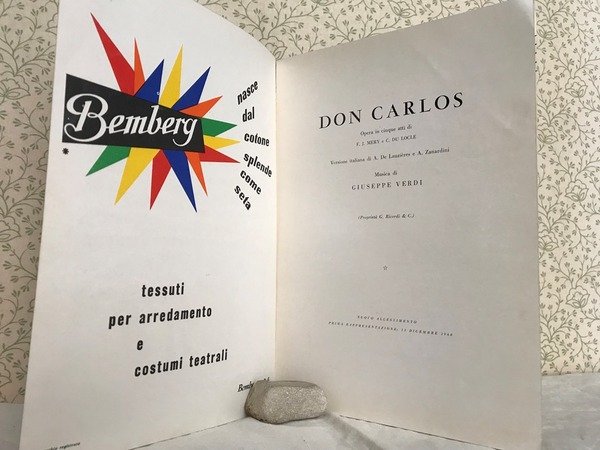 DON CARLOS, Opera in cinque atti di F. J.MERY e …