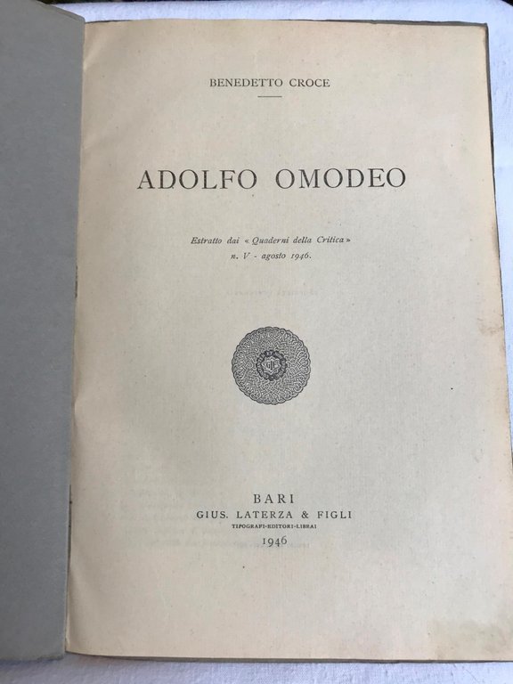 ADOLFO OMODEO