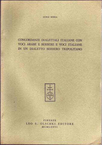 CONCORDANZE DIALETTALI ITALIANE CON VOCI ARABE E BERBERE e voci …