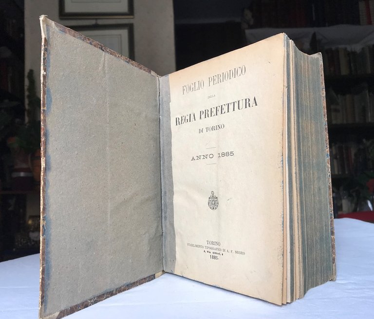 FOGLIO PERIODICO DELLA REGIA PREFETTURA DI TORINO ANNO 1885