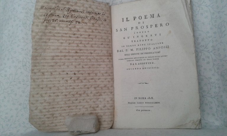 IL POEMA DI SAN PROSPERO CONTRO GL'INGRATI tradotto in terze …