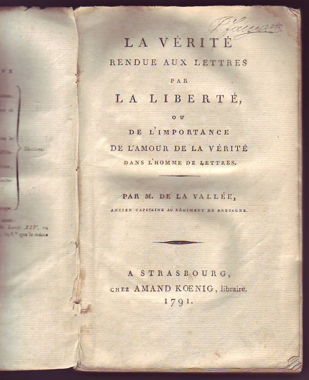 LA VERITE' rendue aux lettres par LA LIBERTE'