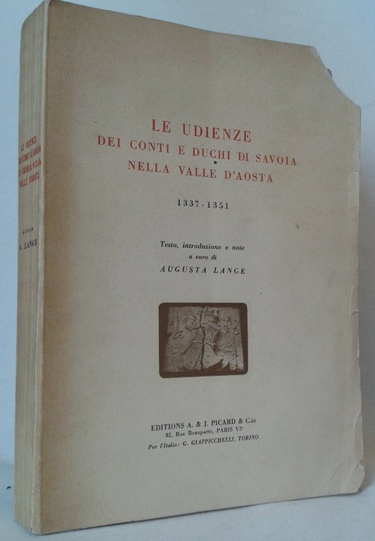 LE UDIENZE dei conti e duchi di Savoia nella valle …