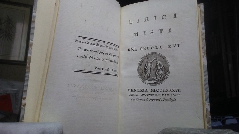 LIRICI MISTI DEL SECOLO XVI. Parnaso italiano, ovvero raccolta de' …