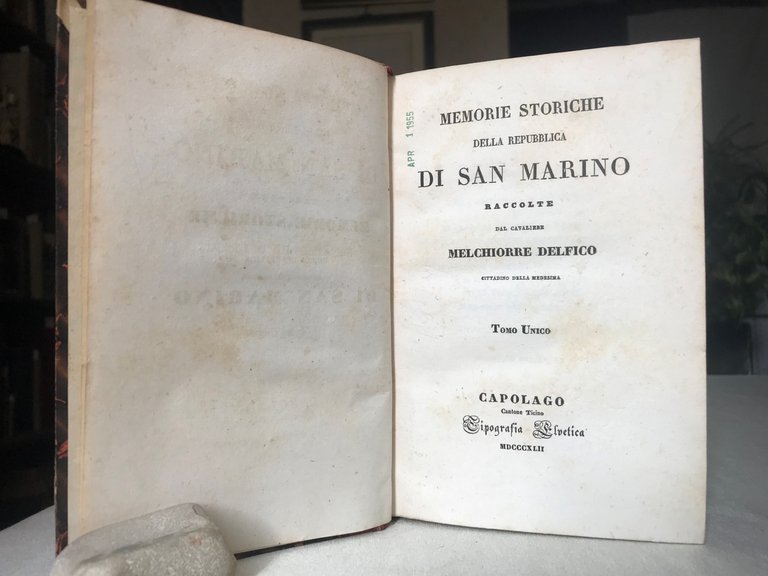 MEMORIE STORICHE DELLA REPUBBLICA DI SAN MARINO