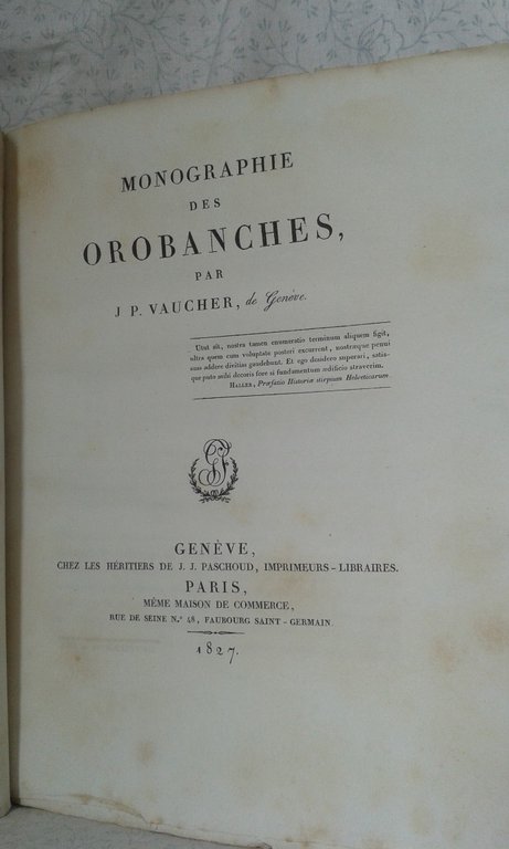 MONOGRAPHIE DES OROBANCHES