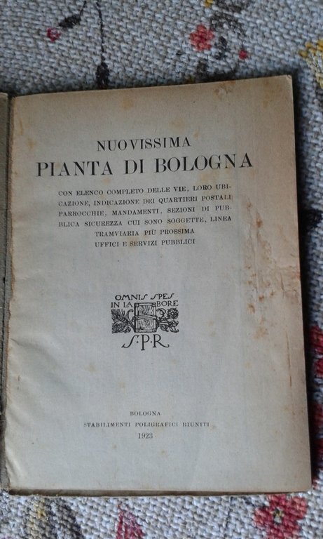 NUOVISSIMA PIANTA DI BOLOGNA