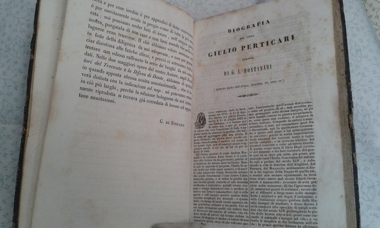 OPERE DI Giulio Perticari. Edizione riveduta da Gabriello De Stefano