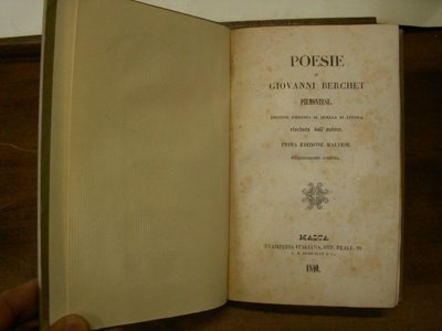 POESIE di Giovanni Berchet piemontese .