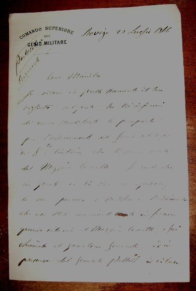 ROVIGO, 22 LUGLIO 1866 'Caro Ministro Io ricevo in questo …