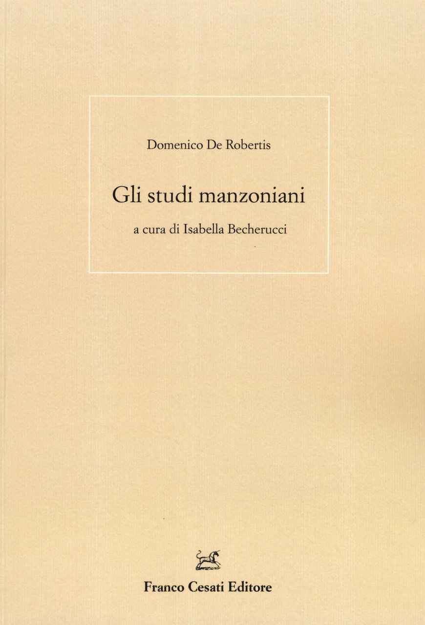 Gli studi manzoniani