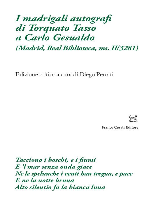 I madrigali autografi di Torquato Tasso a Carlo Gesualdo (Madrid, …