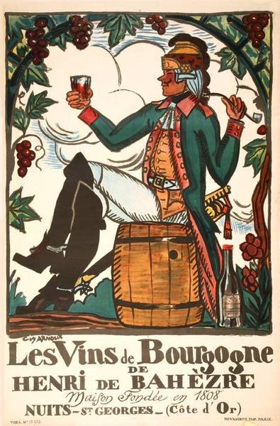Affiche originale - Les vins de Bourgogne de Henri de …